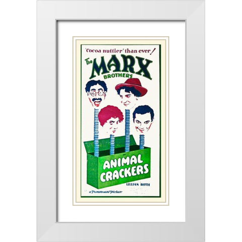 Marx Brothers - Animal Crackers 03 White Modern Wood Framed Art Print with Double Matting by Hollywood Photo Archive