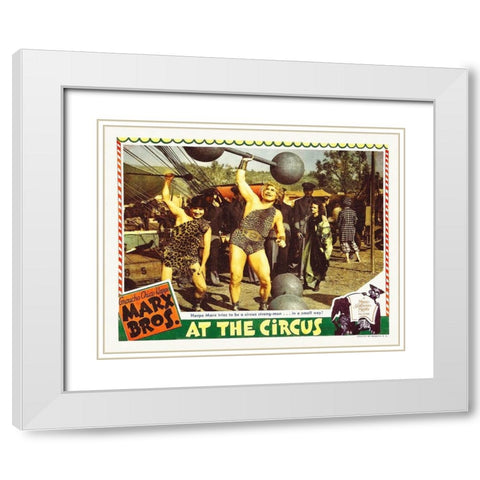 Marx Brothers - At the Circus 05 White Modern Wood Framed Art Print with Double Matting by Hollywood Photo Archive