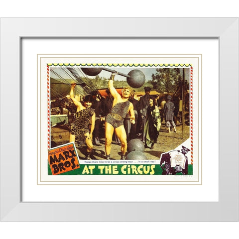 Marx Brothers - At the Circus 05 White Modern Wood Framed Art Print with Double Matting by Hollywood Photo Archive