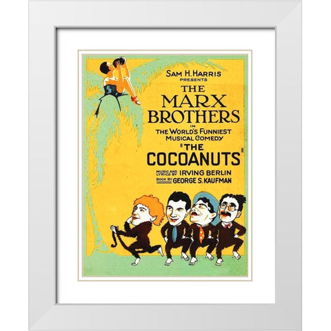 Marx Brothers - Cocoanuts 03 White Modern Wood Framed Art Print with Double Matting by Hollywood Photo Archive
