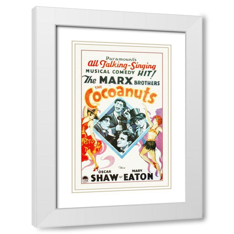 Marx Brothers - Cocoanuts 05 White Modern Wood Framed Art Print with Double Matting by Hollywood Photo Archive