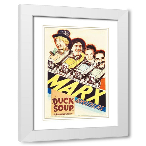 Marx Brothers - Duck Soup 01 White Modern Wood Framed Art Print with Double Matting by Hollywood Photo Archive