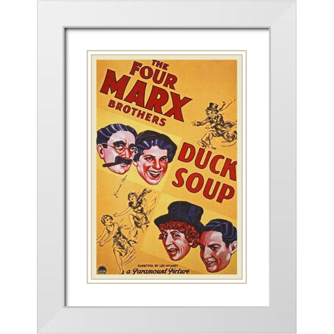 Marx Brothers - Duck Soup 02 White Modern Wood Framed Art Print with Double Matting by Hollywood Photo Archive