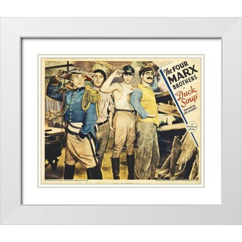 Marx Brothers - Duck Soup 09 White Modern Wood Framed Art Print with Double Matting by Hollywood Photo Archive