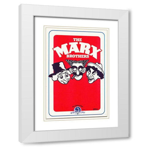 Marx Brothers - French - Cartoon - Stock White Modern Wood Framed Art Print with Double Matting by Hollywood Photo Archive