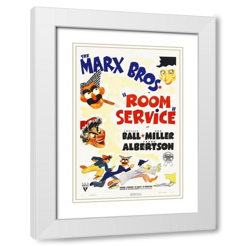 Marx Brothers - Room Service 04 White Modern Wood Framed Art Print with Double Matting by Hollywood Photo Archive