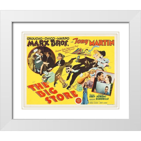 Marx Brothers - The Big Store 01 White Modern Wood Framed Art Print with Double Matting by Hollywood Photo Archive