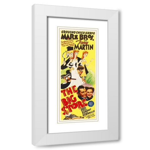 Marx Brothers - The Big Store 03 White Modern Wood Framed Art Print with Double Matting by Hollywood Photo Archive