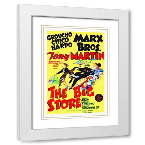 Marx Brothers - The Big Store 05 White Modern Wood Framed Art Print with Double Matting by Hollywood Photo Archive