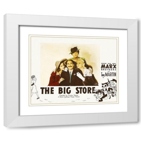 Marx Brothers - The Big Store 07 White Modern Wood Framed Art Print with Double Matting by Hollywood Photo Archive