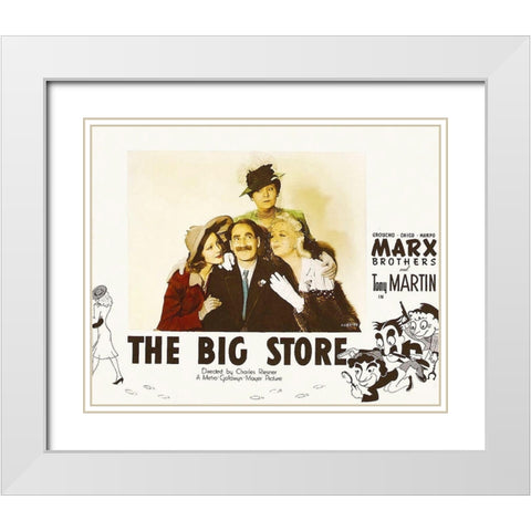 Marx Brothers - The Big Store 07 White Modern Wood Framed Art Print with Double Matting by Hollywood Photo Archive