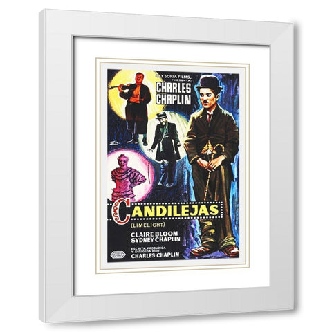 Charlie Chaplin - Spanish - Limelight, 1952 White Modern Wood Framed Art Print with Double Matting by Hollywood Photo Archive