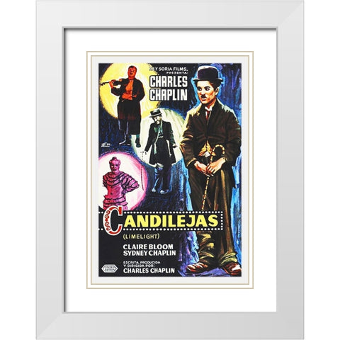 Charlie Chaplin - Spanish - Limelight, 1952 White Modern Wood Framed Art Print with Double Matting by Hollywood Photo Archive