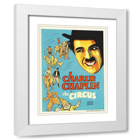 Charlie Chaplin - The Circus, 1928 White Modern Wood Framed Art Print with Double Matting by Hollywood Photo Archive