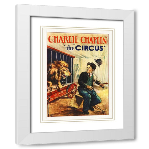 Charlie Chaplin - The Circus, 1928 White Modern Wood Framed Art Print with Double Matting by Hollywood Photo Archive