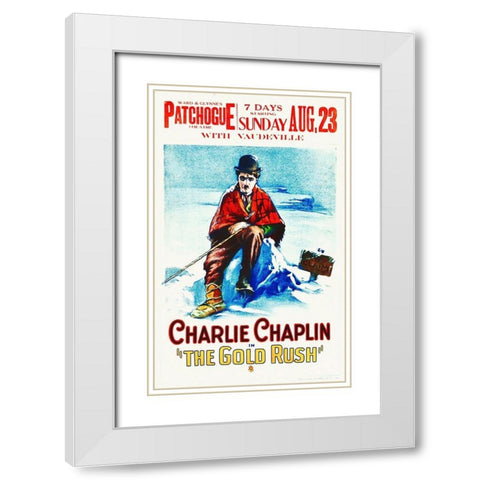 Charlie Chaplin - The Gold Rush, 1925 White Modern Wood Framed Art Print with Double Matting by Hollywood Photo Archive