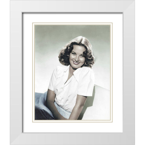 Alma Carroll White Modern Wood Framed Art Print with Double Matting by Hollywood Photo Archive