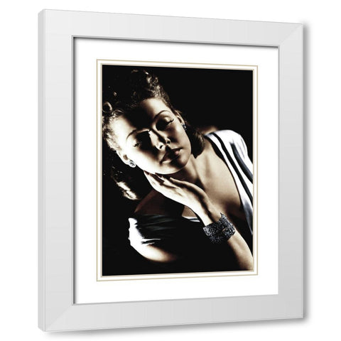 Ann Sheridan White Modern Wood Framed Art Print with Double Matting by Hollywood Photo Archive