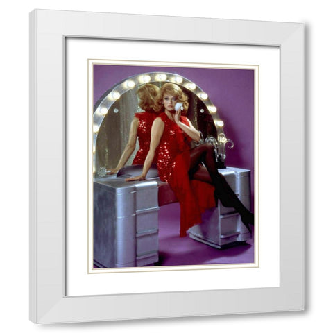 Ann-Margret White Modern Wood Framed Art Print with Double Matting by Hollywood Photo Archive