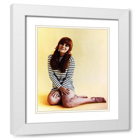 Ann-Margret White Modern Wood Framed Art Print with Double Matting by Hollywood Photo Archive