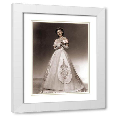 Ave Gardner White Modern Wood Framed Art Print with Double Matting by Hollywood Photo Archive