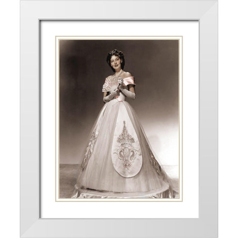 Ave Gardner White Modern Wood Framed Art Print with Double Matting by Hollywood Photo Archive