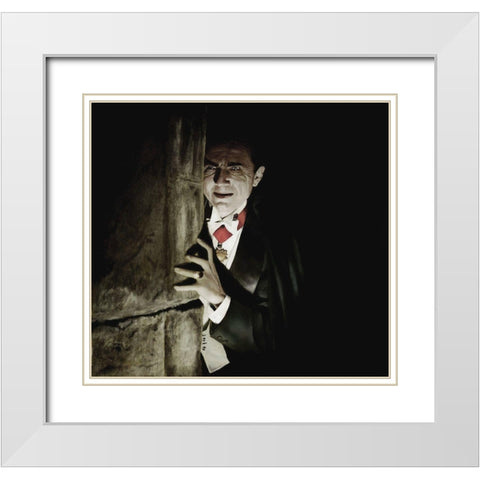 Bela Lugosi - Dracula White Modern Wood Framed Art Print with Double Matting by Hollywood Photo Archive