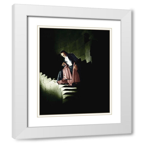 Bela Lugosi - Dracula White Modern Wood Framed Art Print with Double Matting by Hollywood Photo Archive