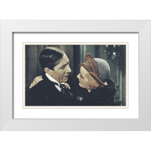 George Arliss - The Man Who Played God White Modern Wood Framed Art Print with Double Matting by Hollywood Photo Archive