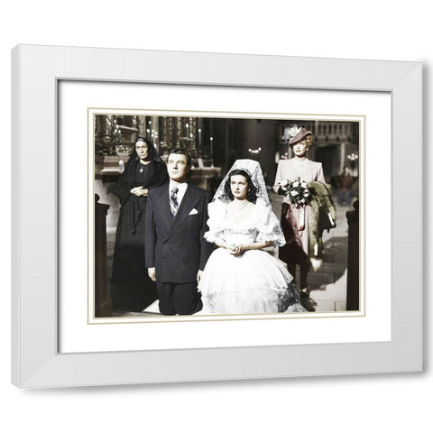 Joan Bennett - Secret Beyond the Door White Modern Wood Framed Art Print with Double Matting by Hollywood Photo Archive