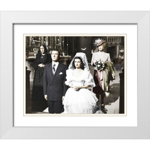 Joan Bennett - Secret Beyond the Door White Modern Wood Framed Art Print with Double Matting by Hollywood Photo Archive