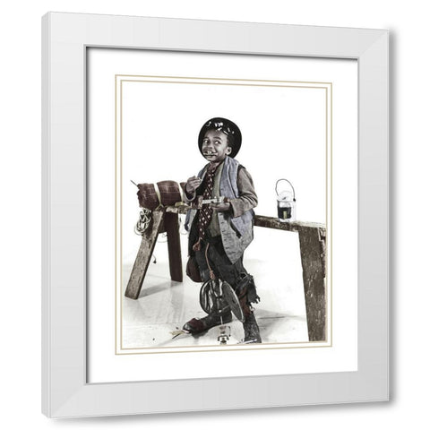 Matthew Beard  Stymie White Modern Wood Framed Art Print with Double Matting by Hollywood Photo Archive