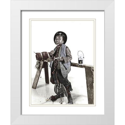 Matthew Beard  Stymie White Modern Wood Framed Art Print with Double Matting by Hollywood Photo Archive