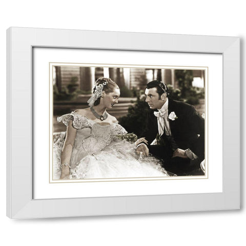 Bette Davis White Modern Wood Framed Art Print with Double Matting by Hollywood Photo Archive