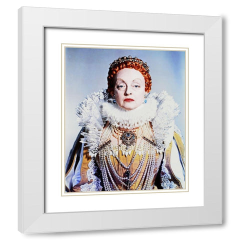 Bette Davis White Modern Wood Framed Art Print with Double Matting by Hollywood Photo Archive