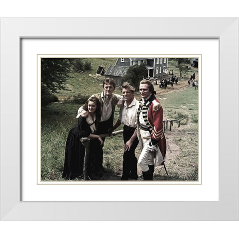 Burt Lancaster White Modern Wood Framed Art Print with Double Matting by Hollywood Photo Archive