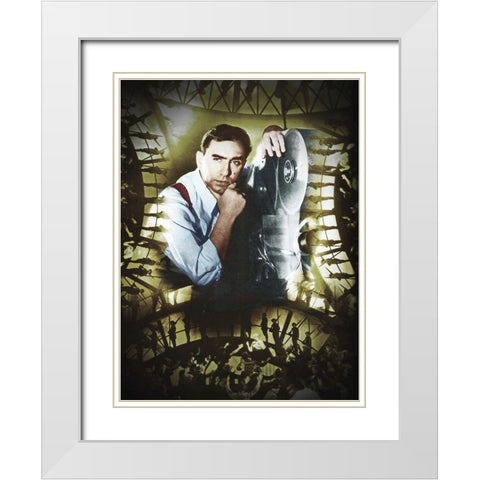 Busby Berkley White Modern Wood Framed Art Print with Double Matting by Hollywood Photo Archive