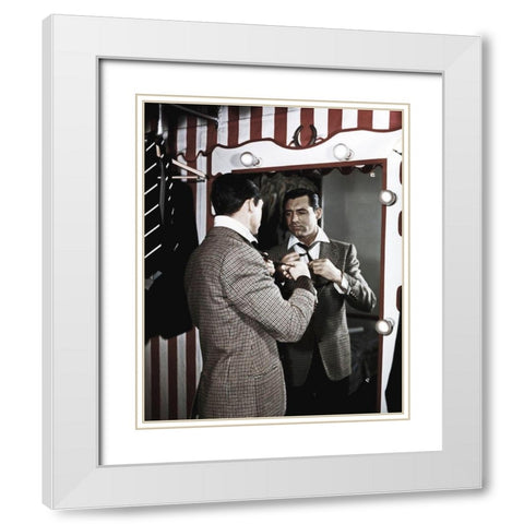 Cary Grant White Modern Wood Framed Art Print with Double Matting by Hollywood Photo Archive
