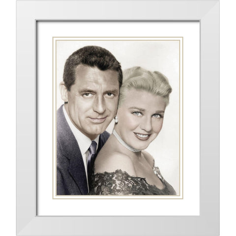Cary Grant with Ginger Rogers - Monkey Business White Modern Wood Framed Art Print with Double Matting by Hollywood Photo Archive