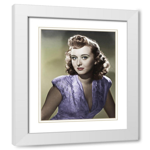 Celeste Holm White Modern Wood Framed Art Print with Double Matting by Hollywood Photo Archive