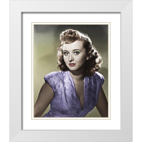 Celeste Holm White Modern Wood Framed Art Print with Double Matting by Hollywood Photo Archive