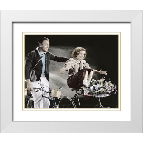 Charles Boyer - Break of Hearts White Modern Wood Framed Art Print with Double Matting by Hollywood Photo Archive
