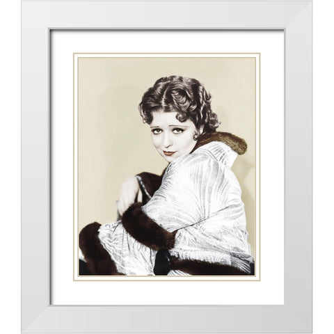 Clara Bow - The Savage White Modern Wood Framed Art Print with Double Matting by Hollywood Photo Archive
