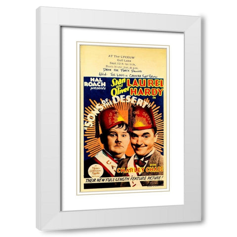 Laurel and Hardy - Sons of the Desert White Modern Wood Framed Art Print with Double Matting by Hollywood Photo Archive