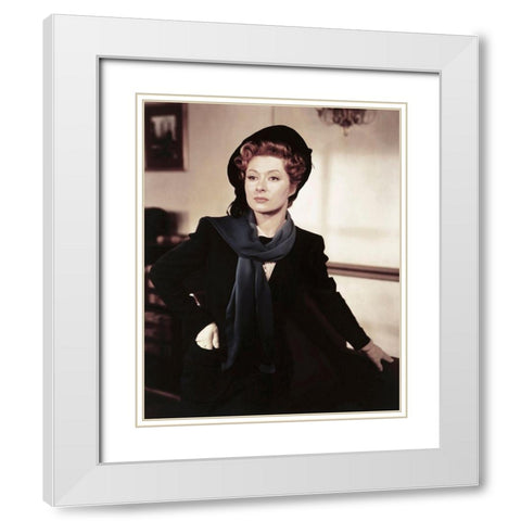 Greer Garson - Blossoms in the Dust White Modern Wood Framed Art Print with Double Matting by Hollywood Photo Archive