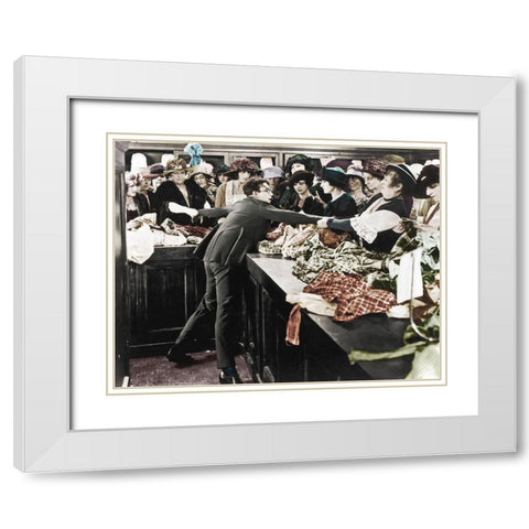 Harold Lloyd White Modern Wood Framed Art Print with Double Matting by Hollywood Photo Archive