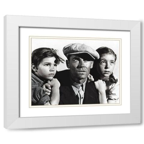 Henry Fonda White Modern Wood Framed Art Print with Double Matting by Hollywood Photo Archive