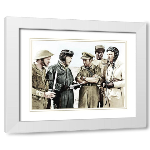 Humphrey Bogart White Modern Wood Framed Art Print with Double Matting by Hollywood Photo Archive