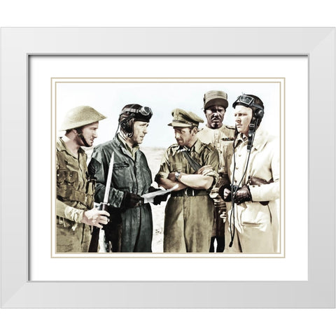 Humphrey Bogart White Modern Wood Framed Art Print with Double Matting by Hollywood Photo Archive