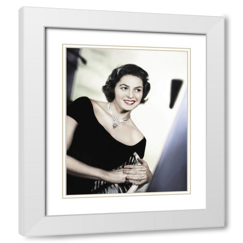 Ingrid Bergman - Indiscreet White Modern Wood Framed Art Print with Double Matting by Hollywood Photo Archive